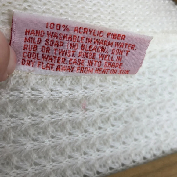 Vintage 80s Cozy Knit Open Slouchy Waffle Knit Cardigan Patch Pocket Sweater - Picture 8 of 9